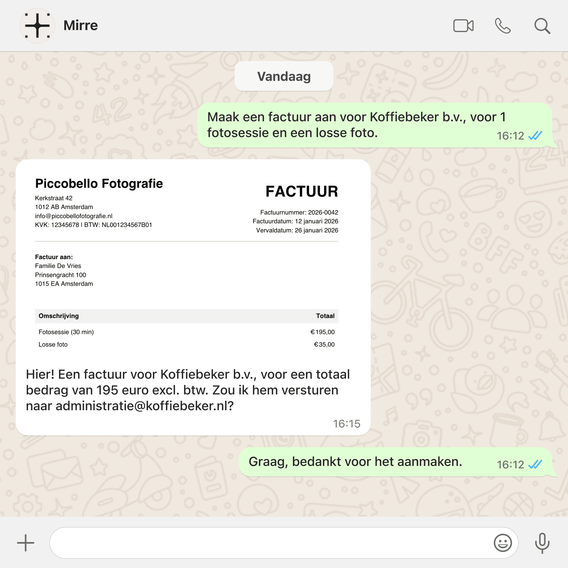 WhatsApp AI assistent