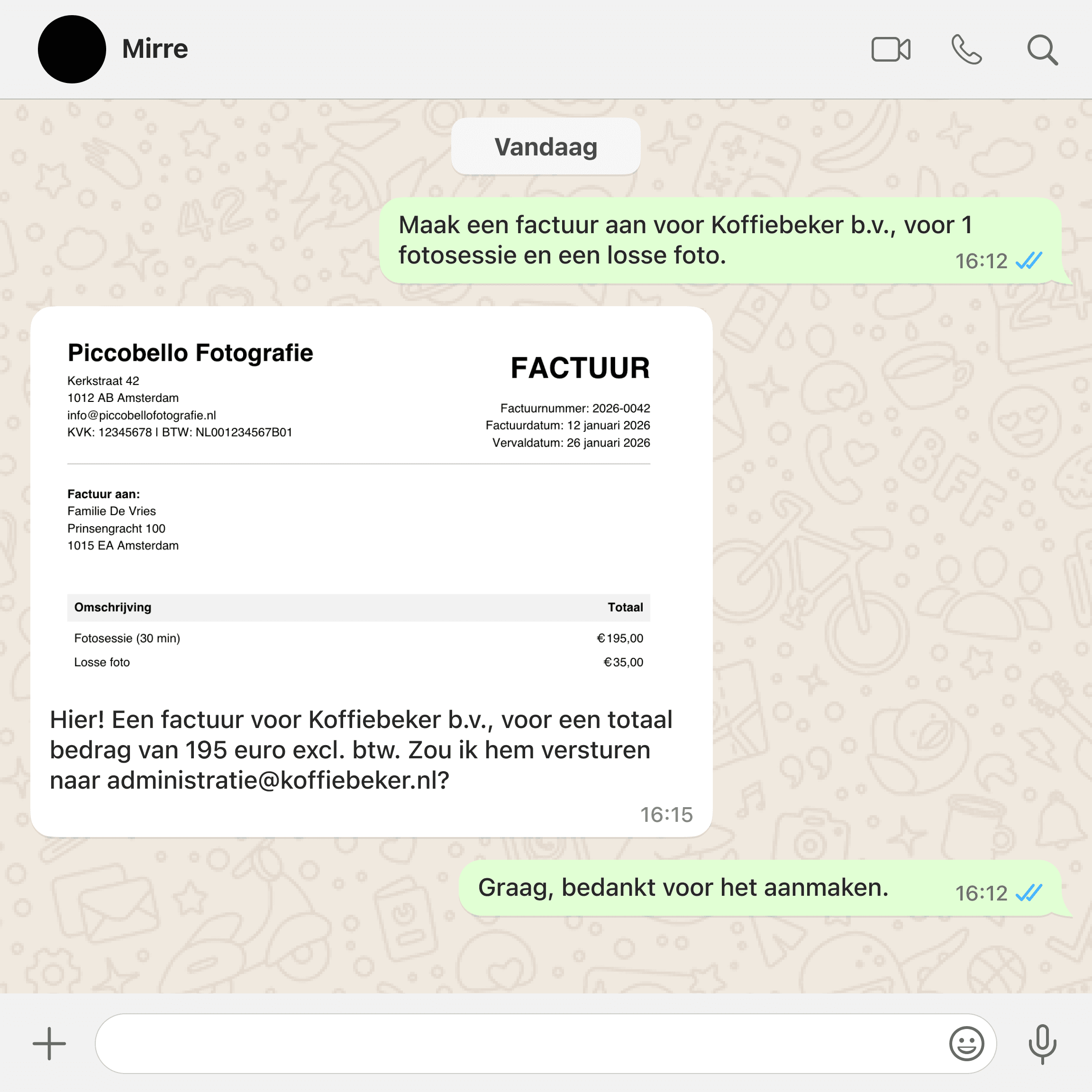 WhatsApp AI assistent
